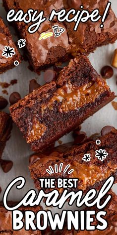 the best caramel brownies are on display