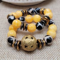 Aromatherapy Crafts, African Beaded Bracelets, Bohemian Beaded Bracelet, African Inspired Jewelry, Statement Bracelets, Handmade Ceramic Jewelry, African Bracelets, Handmade Statement Necklace, Memory Wire Wrap Bracelets