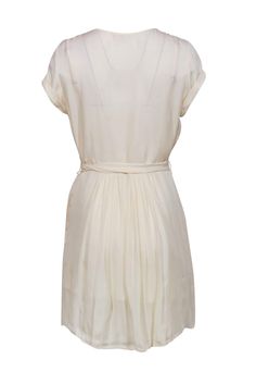 Grab this sheer, dreamy dress today from L'Agence for some romance! Made with a pleated design, this is a belted beauty to wear with strappy sandals, golden accessories and your favorite nude lipstick. Go on and be a bit angelic! Size 2 100% Silk Rounded neckline Shift silhouette Short sleeve Tied belt included Pleated front design Sheer material with slip dress Waist 34" Bust 36" Total length 35.5" Summer Chiffon Belted Dress, Elegant Spring Belted Pleated Dress, Elegant Daywear Dress With Belt, Elegant Dress With Pleated Waist For Day Out, Belted Pleated Dress For Spring Formal, Elegant Pleated Belted Dress For Spring, Elegant Spring Pleated Belted Dress, Fitted Pleated Belted Summer Dress, Elegant Flowy Pleated Summer Dress