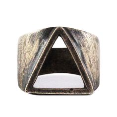 Man Triangle Ring Bronze Rustic Personalize di carpediemjewellery Men Jewelry, Mens Jewelry, Ring