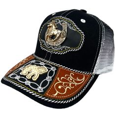 PRICES MAY VARY. MADE IN MEXICO - This cap is designed and made in Mexico precisely in the state of Michoacan, its beautiful design allows us to highlight the Mexican charro culture and feel proud of it. HIGH QUALITY CHARRO CAP - Manufactured with high quality materials and processes, we are sure you will love it because you are investing in a quality cap. STANDARD SIZE - Standard size with adjustment at the back for a perfect fit for everyone. METAL AND LEATHER DETAILS - It has metal and leathe Mexican Hats, Front Highlights, Cap For Men, Cap Men, Have Metal, Beautiful Horses, Hats For Men, Baseball Cap, Beautiful Design