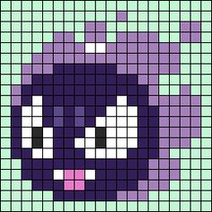 an image of a pixellated purple cat