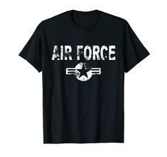 PRICES MAY VARY. Air Force. Cool american airforce logo for mens, womens, girls, boys, teens. Distressed usaf apparel for men women. Perfect for family and lovers of the U.S. air forces, united states veterans, military , pilot, army serving. Excellent gift idea for July 4th and armed forces day, for her or him. Graphic military airforce outfit clothing dresses activewear tops equipment xmas gifts for womens mens. Lightweight, Classic fit, Double-needle sleeve and bottom hem Air Force Families, Air Force Veteran, Us Military, Us Air Force, Vintage Military, Mens Long Sleeve Tee, Active Wear Tops, Ladies Tops Fashion, Branded T Shirts