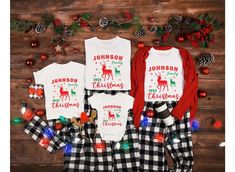 "Matching Family Christmas Shirts, Custom Reindeer Christmas Family Shirts, Matching Xmas Tees, Our First Christmas Matching Family Shirts Name printed alphabet t-shirts will add beauty to you, your students,your baby, your children, your toddler, your girls, your daughter. Customized, personalized alphabet, name, letter t-shirts are waiting for you. Whether you're buying for yourself or for someone else, we're sure this t-shirt is the perfect  gift! back to school shirt,First day of school,1st day of school,kindergarten shirt,school shirt,personalized shirt,kids school shirt, Premium Quality Printed in the USA. H O W TO O R D E R T - S H I R T 1-) Please, Check and Review all Photos. 2-) Select Your T-shirt Color. 3-) Select Your T-shirt Size. 4-) Click ADD TO CART and You can go back to Matching Christmas Shirts, Personalized Matches, Christmas Party Shirts, Merry Christmas Shirts, Family Christmas Shirts, Family Shirt, Christmas 2020, Christmas Family, Christmas Tees