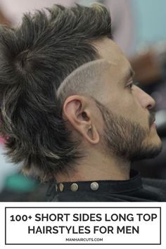 Cool Mohawk Hairstyles, Stylish Mullet Men, Messy Mohawk Men, Long Faux Hawk Men, Subtle Mohawk Men, Stylish Mullet Haircut Men, Cool Mullet Hairstyles Men, Euro Hawk Haircut, Skin Fade Mullet