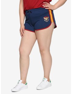 Marvel Cosplay Girls, Marvel Captain Marvel, Plus Size Navy, Shorts Plus Size, Her Universe, Pet Dress, Aviator Jackets, Navy Blue Shorts, Marvel Girls