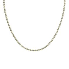 Design: This classic necklace features a delicately crafted tennis chain adorned with 1.5mm diamonds. An epitome of understated luxury, making it the perfect choice for those who appreciate the finer things in life. | Gold Color: 18K Gold Vermeil (Not to be confused with regular gold plating, our vermeil is a thick layer of 18k solid gold on sterling silver meaning it will last longer. You get the look & feel of gold jewelry at a fraction of the price) Silver Color: Sterling Silver (925 Sterling Dainty Round Brilliant Cut Tennis Necklace, Dainty Tennis Necklace With Brilliant Cut, Classic Round Tennis Necklace With Box Chain, Yellow Gold Single Strand Diamond Tennis Necklace, Gold Diamond Tennis Necklace With Box Chain, Round Yellow Gold Single Strand Tennis Necklace, Silver Meaning, 3 Carat Diamond, Diamond Tennis Necklace