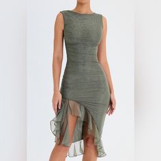 New With Tags, Never Worn! Available On Their Website Now For $105. Double Layer Dress, Sleeveless Wrap Dress, Fashion Gowns, Ruffle Midi Dress, Pleated Mini Dress, Crewneck Dress, Layer Dress, Club Dresses, Flowing Maxi Dress