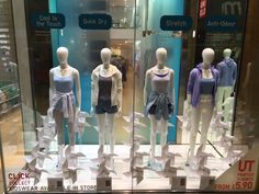 there are many mannequins on display in the store