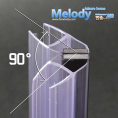 the bottom section of a glass tube with measurements for each end and an arrow pointing to it