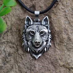 Fenrir Wolf Head Necklace - Ancient Treasures Wolf Necklace, Head Necklace, Wolf Jewelry, Viking Necklace, Amulet Necklace, Wolf Head, A Wolf, Discount Jewelry, Unisex Gifts