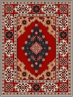 Very Rare, Ottoman, Rug, Red