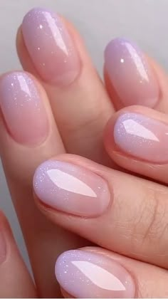 French Bride, Bridal Nails Wedding, Nails Neutral, Nails For Bride, Lilac Nails, Wedding Nails Glitter, Lavender Nails, Subtle Nails, Spring Nail Designs