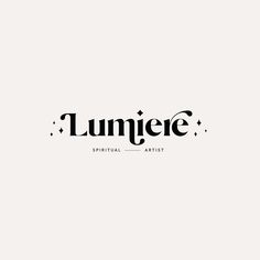 the word lumiere is written in black and white