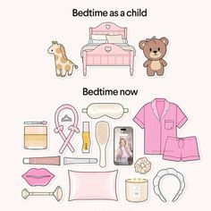 Credits: unknown🎀 Going To Bed Aesthetic, Gisou Candle, Girlhood Childhood, Teen Trends, Kids Bedtime, Pink Bear, Self Care Bullet Journal, Sleepover Activities, Nighty Night