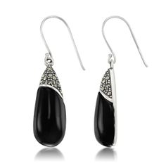 in stock Macy's Black Jewelry For Gifts, Macy's Black Jewelry For Gift, Macy's Black Jewelry Gift, Elegant Drop Earrings By Macy's, Elegant Drop Earrings From Macy's, Elegant Macy's Drop Earrings, Macy's Drop Earrings For Pierced Ears, Classic Black Drop Jewelry, Black Sterling Silver Long Drop Jewelry