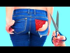 17 IDEIAS ORIGINAIS PARA DIVERSÃO - YouTube Jeans Hacks, Lipstick Tutorial, Budget Outfits, Best Jeans For Women, Diy Jeans, Cream Jeans, Jeans Store, Green Cargo Pants, Frayed Jeans