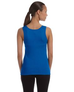 Ladies' Baby Rib Tank - TRUE ROYAL - 2XL | Bella + Canvas Women's Baby Rib Tank Top in True Royal Blue Size 2XL | Cotton Rib Tank Top, Sleeveless Shirts, Summer Tank, Ribbed Tank Tops, Summer Casual, Basic Tank Top, Bella Canvas, Athletic Tank Tops, Royal Blue