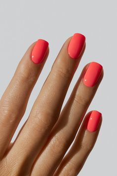 Vernis Gel UV Gelcare - Grapefruit – Le Manoir® May Nails 2024 Trends, Coral Nails, Broken Nails, Nagel Tips, Colorful Nails, Her Nails