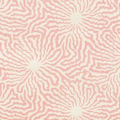 a pink and white wallpaper with an abstract design