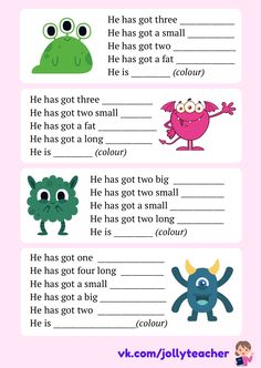 an english worksheet with pictures of animals and words