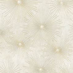 a white wallpaper with silver stars and circles on the back ground, in front of a