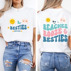 Camisa Besties-camisa a juego Besties- camisa de mejores amigos- regalos de mejor amigo--camisetas de mejores amigos Bestie T Shirt Ideas, Best Friend Matching Tshirt, Bff Shirts For 3 Friends, Cute Bestie Matching Shirts, Bff Tshirts Funny Best Friends, Friend Shirts, Best Friend T Shirts