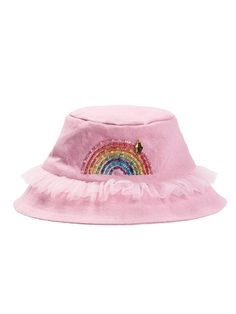 Tutu Du Monde X Flour Shop Happiness Hat | HONEYPIEKIDS Playful Cotton Bucket Hat With Short Brim, Playful Cotton Brimmed Hat, Fun Cotton Hats For Spring, Fun Short Brim Cotton Hats, Playful Wide Brim Cotton Hat, Playful Cotton Sun Hat One Size, Adjustable Pink Cotton Bucket Hat, Playful Pink Cotton Sun Hat, Adjustable Pink Cotton Hat