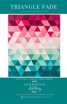 Triangle Fade Theme Board, Color Gradients, Baby Throw, Quilt Sewing Patterns, Rich Burgundy, Paper Sewing Patterns, Triangle Quilt, Modern Quilt Patterns, Sewing Blogs