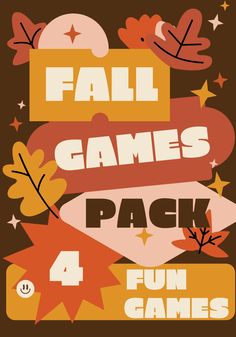 Fall Games Pack - Children's Ministry Deals Thanksgiving Bible Lesson, Childrens Ministry Deals, Pumpkin Games, Childrens Ministry Curriculum, Scary Halloween Masks, Bible Object Lessons, Childrens Sermons, Fall Games, Sunday School Kids