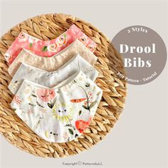 Baby Bib Sewing Pattern, Bib Sewing Pattern, Burp Cloth Patterns, Baby Bib Pattern, Baby Drool Bibs, Drool Bibs, Baby Bibs Patterns, Bib Pattern, Bandana Bibs