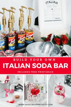 the italian soda bar includes free printables