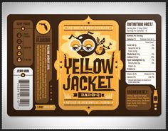 the label for yellow jacket beer