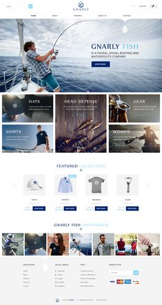 an image of a website page for fishing