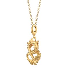 Celebrate 2024 in style with our Chinese dragon charm necklace, capturing the spirit of the Chinese New Year. The dragon, symbolizing power and good fortune, is revered in Chinese astrology as the only mythical creature in the zodiac. Embrace its significance in the year of the wood dragon, 2024! Meticulously crafted from 18ct gold plated sterling silver and featuring an intricately detailed coiled snake body and a flame-like tail, this dragon necklace perfectly captures the spirit of the Chines Gold Chinese Dragon, Chinese Gold, Chinese Astrology, Dragon Necklace, Chinese Dragon, Silver Shop, Letter Charms, Good Fortune, Recycled Sterling Silver