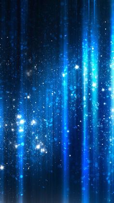 an abstract blue background with white stars and sparkles in the dark night sky,