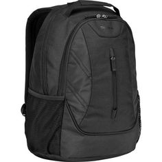 The Targus 16 inch Ascend Backpack is perfect for travel, work, and school. A large storage compartment features a padded laptop compartment and space for documents and files. A spacious workstation, numerious accessory pockets, water bottle pockets, and a padded back panel complete the backpack. Size: 16 inch. Color: Black. Gender: male. Age Group: adult. Black Backpacks, Backpack With Wheels, Backpack For Teens, College Backpack, Business Laptop, Commuter Bag, Gym Bags, Laptop Bags, North Face Backpack