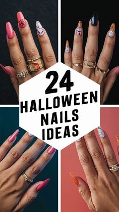 Spooky Nail Designs, Halloween Nail Colors, Halloween Dip, Spooky Nail, Halloween Nail Ideas, Pumpkin Nail Art, Classic Nail, Halloween Manicure