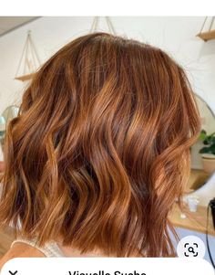 Pumpkin Balayage, Copper Cowboy Hair Color, Short Cowgirl Copper Hair, Mid Length Hair Copper, Short Cowboy Copper Hair, Cowboy Copper Short Hair, Auburn Balayage Bob, Mid Length Copper Balayage, Light Brown To Red Balayage