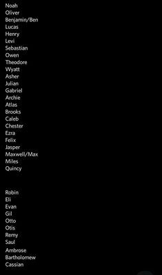 an image of a black background with the names of different people