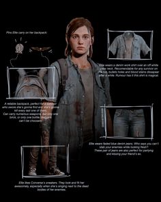 the walking dead character is depicted in an animated video game, with text explaining how to use