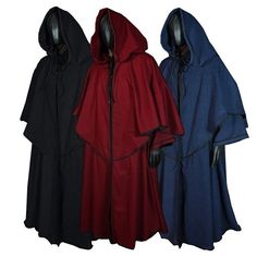 Product Description Halloween Unisex Cosplay Hooded Cloak Robe Medieval Witchcraft Cape Robe Costume Hello! Welcome to our store! Quality is the first with best service. customers all are our friends. Fashion design,100% Brand New,high quality!   Specification: Product Category: Cloak Material: Chemical Fiber Blended Color: As Picture Size: S-5XL  Package included: 1 PC*Cloak   Feature: It is very suitable as a Halloween dress up project or any other fancy dress theme party. Very suitable for Halloween in Gothic, villain, vampire, grim reaper, witch or medieval style. Tips: 1.Due to the different light and the angle of shooting, the color of the items may be slightly different from the pictures. And please refer to the real thing. Make sure you don't mind before you bid. 2. Please allow 1- Monk Costume, Wizard Cloak, Cape Outfit, Halloween Costume Props, Dragons Clothes, Performance Costume, Hooded Robe, Black Witch, Dressup Party