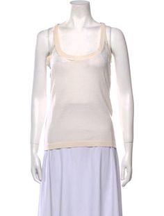 Valentino Virgin Wool Tank TopNeutralsLace Trim EmbellishmentScoop NeckDesigner Fit: Designed for a slim fit, those with a curvy figure may wish to take one size up. Classic Fitted Beige Tank Top, Elegant Stretch Tank Top With Scoop Neck, Elegant Fitted Cream Tank Top, Elegant Scoop Neck Stretch Tank Top, Elegant Cream Fitted Tank Top, Elegant Fitted Beige Tank Top, Elegant Fitted Scoop Neck Camisole, Elegant Seamless Tops For Daywear, Elegant Scoop Neck Tank Top For Daywear