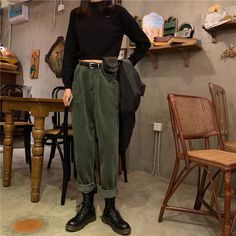 Pants 2020, Goth Outfit, Corduroy Pants Women, Pants Woman, Streetwear Pants