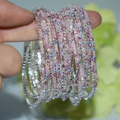 New Without Tags. Silver Crystal Bracelet For Party, Silver Round Bracelets For Party, Stackable Silver Crystal Jewelry, Couples Jewelry, Elastic Bracelets, Women Chain, Couple Jewelry, Watches Women Fashion, Elastic Bracelet