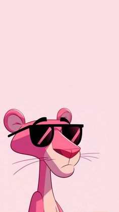 a pink mouse with sunglasses on it's face