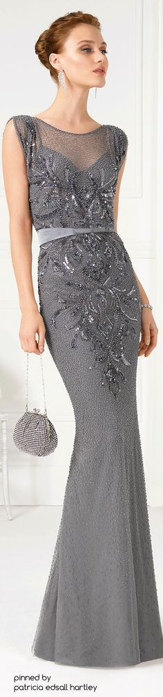 Gray Evening Gown, Barcelona 2016, Grey Evening Dresses, فستان سهرة, Grey Dress, Groom Dress, Gorgeous Gowns, Beautiful Gowns