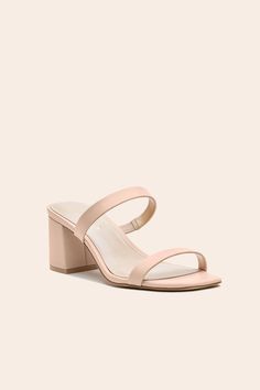 Looking for the perfect heel for outdoor weddings? The Alby has a 2.5 inch block heel that won't sink into the grass. Available in Nude Blush. Simple double-strap bridesmaid shoes that are easy to slip on and off and 100% wearable after the nuptials. | Nude Blush Shoes Size 9 | Birdy Grey Alby Low Chunky Heel Shoes Nude Short Heel, Nude Low Heel Sandals, Bridesmaid Shoes For Long Dresses Heels, Blush Shoes, Nude Shorts, Birdy Grey, Chunky Heel Shoes, Perfect Heels, Going Shopping