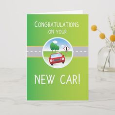 congratulations card for new car driver