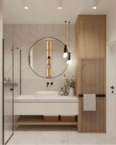 Japanese Inspired Bathroom, Japandi Bathroom Design, Design Interior Baie, Makeover Kamar Mandi, Japandi Bathroom, Bathroom 2024, Modern Luxury Bathroom, Bathroom Design Trends